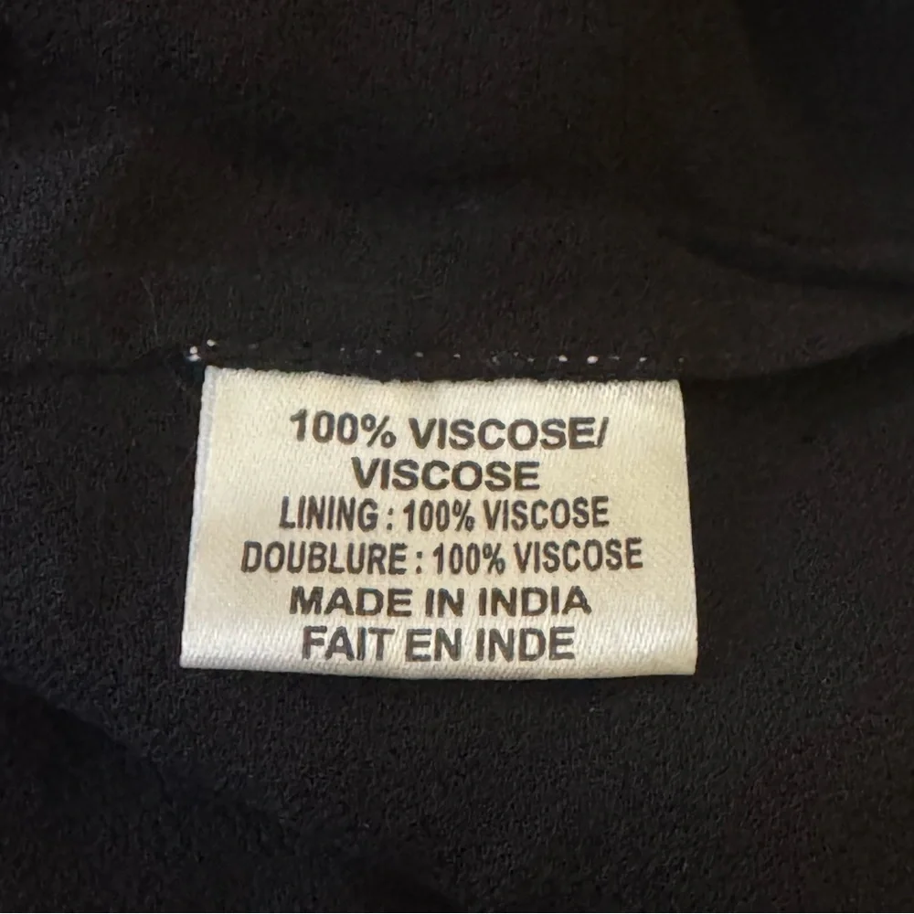 MISA Los Angeles Size M Viscose Bead Embellished Semi Sheer Boxy Black Blouse‎
